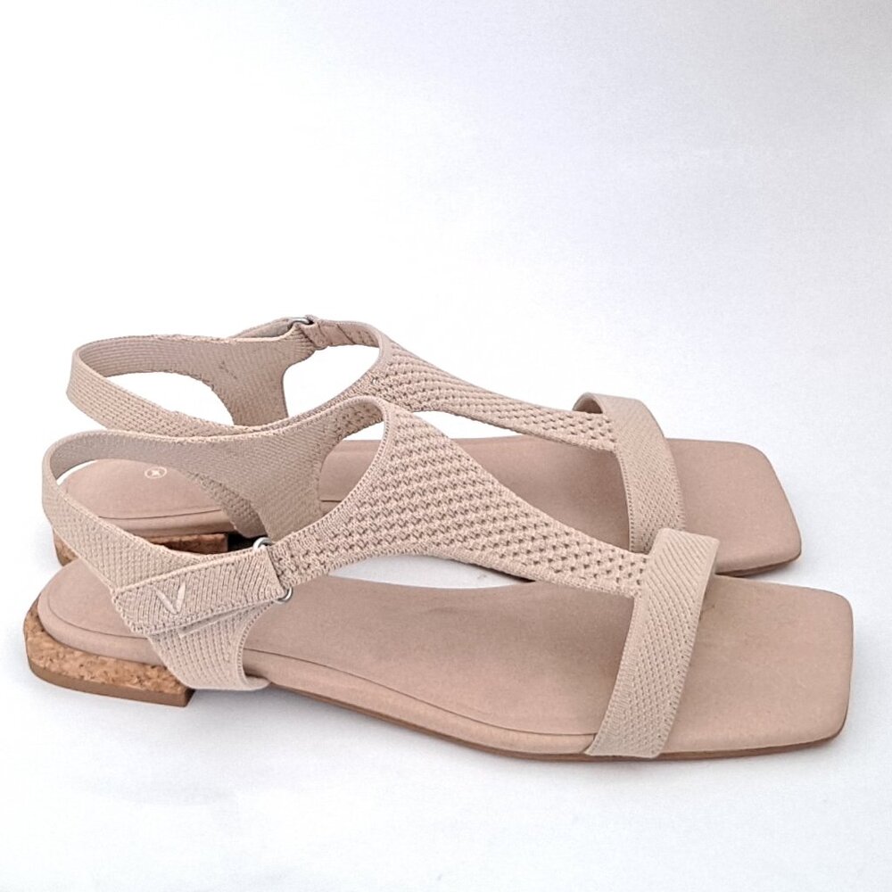 Vivaia Mia Tan T Strap Square Toe Sandals 10.5 42